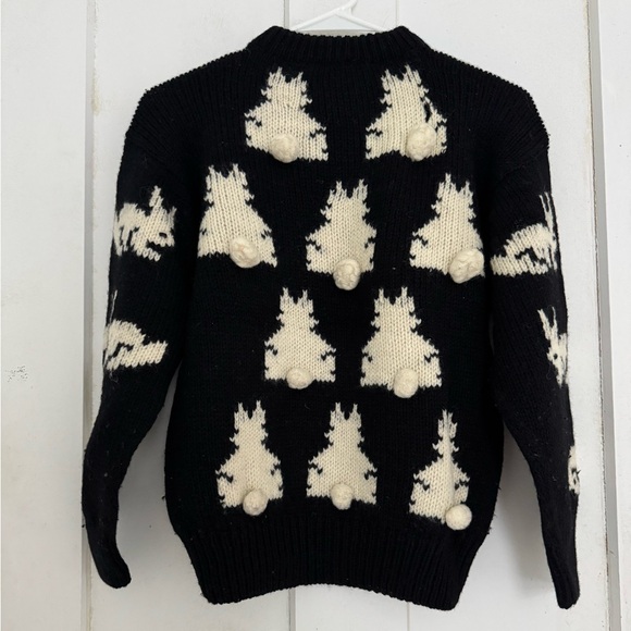 100% Peruvian Wool Bunny Sweater, Size S—dangerously cute - Picture 2 of 5